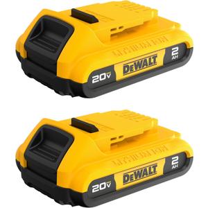 DEWALT 20V MAX Battery, Compact 2.0Ah Double Pack (DCB203-2)