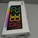 17.2" Large Digital Wall Mount Clock, Count Down Timer, Alarm, Big LED, 11 RGB Color, Temperature for Living Room Classroom Desk, Xmas, Birthday Gift for Senior Mom Dad (Rectangle)