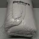 Bedsure Comforter Duvet Insert - Quilted Comforters Queen Size, All Season Duvet, GentleSoft Down Alternative Bedding, with 8 Tabs, Gifts for Women/Men, Light Grey, Queen 88 x 88 Inches