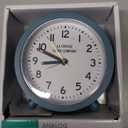 La Crosse Clock Co. 4.4" Analog Quartz Alarm Clock - Teal