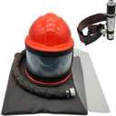 Sandblaster Helmet Safe Air Feed Sand Blast Helmet Shoulder Protective Sand Blast Hood Protector Sandblaster Thermostat 5 Pieces Outer Lenses (Red)