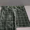 MIULEE Decorative Chenille Check Throw Pillow Covers Vintage Plaid Couch Pillows 20x20 Inch Set of 2 Neutral Boho Cushion Covers Modern Spring Home Decor for Sofa Bed Living Room Moss Green