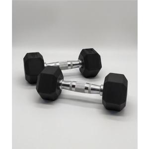 Hex Dumbbells, Rubber Encased Hex Dumbbell Cast Iron Exercise & Fitness Dumbbells, Non-Slip Handles Dumbbells Sold in Pair or Single, Hand Weight for Strength Training 5 lbs