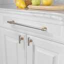 Asidrama 10 Pack 15 Inch(381mm) Brushed Satin Nickel and Champagne Bronze Kitchen Cabinet Handles, Cabinet Pulls Kitchen Cabinet Hardware Cupboard Handles Drawer Pulls