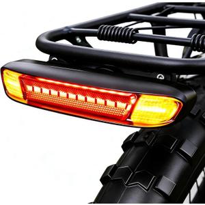 Bike Tail Light, Red & Yellow Dual Flash Warning & Fog Light, 6 Modes USB-C Rechargeable, 24H Runtime, 400 Lumen LED Bicycle Light, IPX6 Waterproof for Commuting & Night Riding