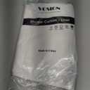 Short Shower Curtain Liner 60 Inch Long, Water Resistant Fabric Bathroom Curtain Liners, Solid White, Hotel Quality, Machine Washable, 72 X 60 Inch