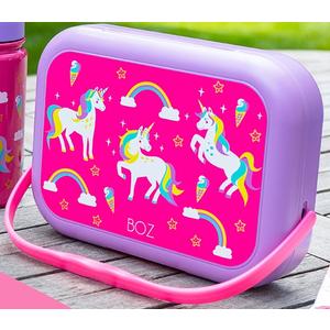 BOZ Bento Box for Kids - 4 Compartment Leak Proof Lunch Container - Ages 3 to 7 - Dishwasher Safe