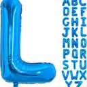 TONIFUL 40 Inch Large Blue Letter L Balloon - Giant Alphabet Foil Mylar for 2026 Graduation Birthday Party, Anniversary, New Year, Graduation Supplies Decorations, L