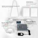 Cell Phone Booster for Home & Multi-Room, Cell Phone Signal Booster with 2 Indoor Panel Antennas for Band 66/2/4/5/12/17/13/25,Up to 8000 Sq.Ft,Boost 4G 5G LTE Data for All U.S. Carriers, FCC Approved