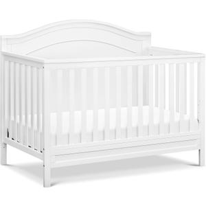 Davinci Charlie 4-in-1 Convertible Crib - GREENGUARD Gold Certified - Converts from Baby Crib to Toddler Bed, Daybed, and Full-Size Bed Effortlessly - 4 Adjustable Heights - Wooden White Baby Bed