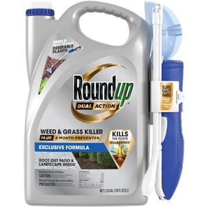 Roundup Dual Action Weed and Grass Killer Plus 4 Month Preventer with Sure Shot Wand, 1.33 gal.
