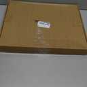 LotFancy 15"x12" Magnetic Chalk Board Sign, Small Wood Framed Tabletop Black Easel Chalkboard, Foldable Standing Ledge,1 White Chalk Pen 2 Magnets and Wall Hanging Kits Included,Rustic Brown