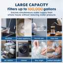Whole House Water Filter System,Remove Heavy Metal,3 Stage Water Purifier,Top-Tier KDF+GAC with Sediment & Carbon Filter,Highly Reduce 99% Lead,Arsenic,Chromium,Chlorine,Odor,Improve Taste,20x4.5Inch