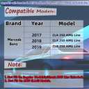 Front Bumper Lip Splitter Spoiler Compatible with Mercedes CLA/ CLA250/ W117 2017 2018 2019 (for AMG-Line Models Only), Gloss Black 3pcs Air Chin Body Kit Exterior Accessories