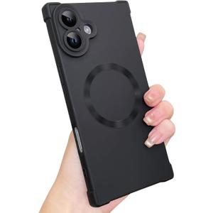 SAKUULO Magnetic for iPhone 16 Plus Case, Compatible with Magsafe, Full Camera Protection Silicone Shockproof Protective Slim Phone Cover for Women Girls for iPhone 16 Plus 6.7inch, Black