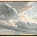 InSimSea Framed Canvas Wall Art Vintage Decor, Large Landscape Wall Art, Study of Clouds Painting, French Country Modern Farmhouse Decorations, Rustic Wall Decor for Living Room Bedroom, 20"x30"