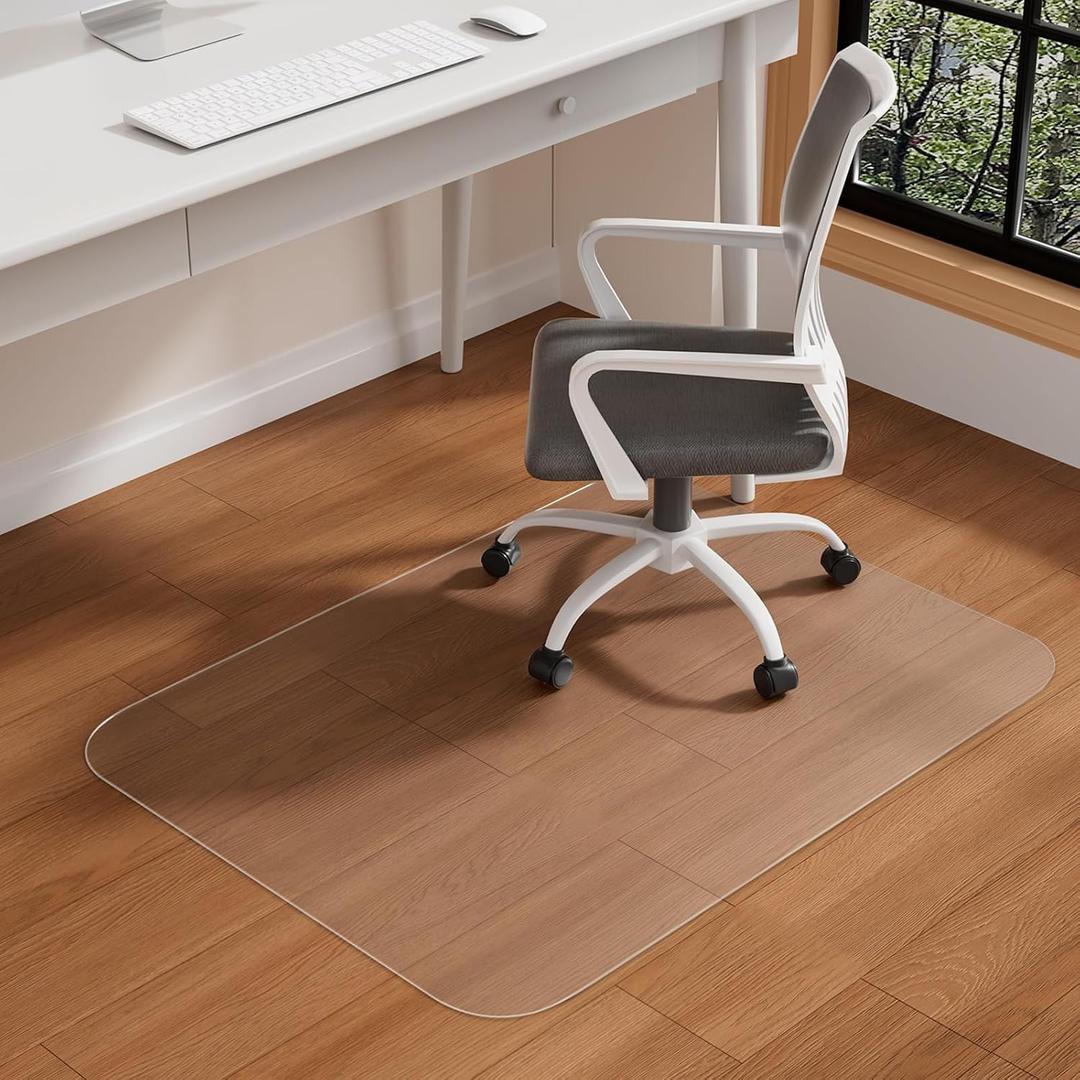 Tonaus Office Chair Mat 30"48", Chair Mat for Hardwood Floor Transparent Clear PVC Floor Protector for Home Office Study Wooden Floors
