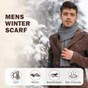 Utaly Large Winter Scarf for Women Men - 73"x17" Soft Warm Blanket Scarf Faux Cashmere Shawl Wrap with Tassels