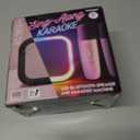 Mini Karaoke Machine for Kids Adults, Portable Bluetooth Speaker with 2 Wireless Microphones, LED Lights, Singing System for Family Home Party, Voice Changer, Boys Girls Karaoke Machine with Speaker