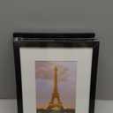 upsimples 8x10 Picture Frame Set of 3, Made of High Definition Glass for 5x7 with Mat or 8x10 Without Mat, Wall Mounting Photo Frames, Black