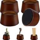 Furniture Raisers Bed Risers - 2 Inch Wooden Circle Heavy Duty Furniture Height Extenders Lifts for Sofa Couch Desk Chair Table Base Raising Space, Convenient Store and Cleaning, Pack of 4