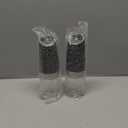 XinXu Gravity Electric Pepper and Salt Grinder Set, Adjustable Coarseness, with LED Light, One Hand Automatic Operation (Set/Black X)