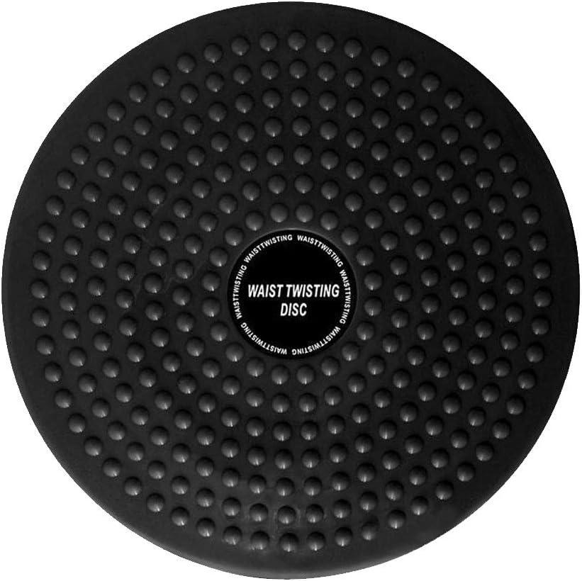 THBII Twisting Waist Disc, Body Shaping Twisting Boards Waist Aerobic Exercise Fitness Slim Machine Rotating Board Female Twister Exercise Sports Equipment (Big Round Beads(Black))