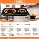 [2 PACK]Upgraded A122BA A122B Range/Cooktop Radiant Element Cartridge Black Compatible with Jenn Air Cooktop Replacement Parts, Electric Slide-in Ranges For Jenn-Air Designer Series Cook-Top/Range