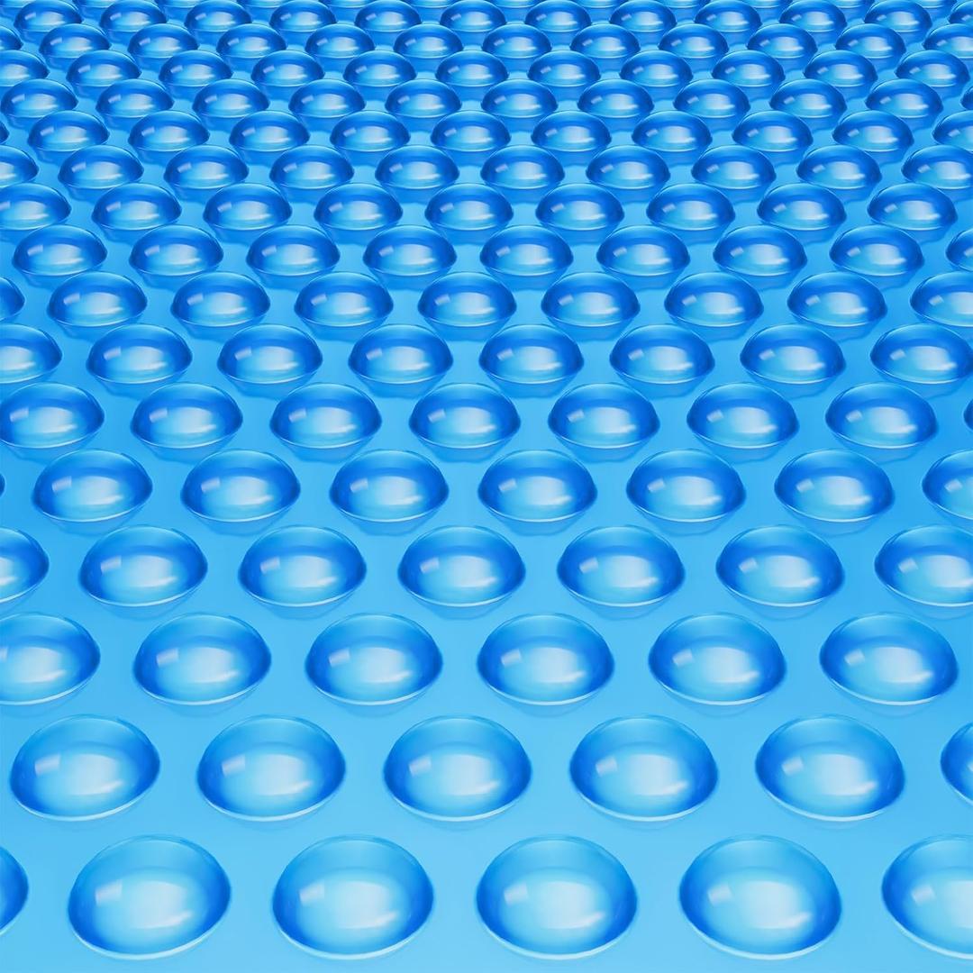 VEVOR Solar Pool Cover, 32 x 16 ft Rectangle Solar Cover 12 mil for Pools, Inground Above Ground Swimming Pool Solar Blanket with Bubble, Heat Retaining Solar Covers Blue