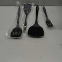 Silicone Spatula Set, 600F Heat Resistant Silicone Spatula Turner Flipper for Cooking, Non Stick and Non Scratch Kitchen Utensils for Eggs & Pancakes, 4 Pack, Black