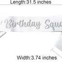 Birthday Squad Sash Pack for Women Men 16th 18th 21st 30th 40th 50th or Any Other Bday Party Supplies Decorations