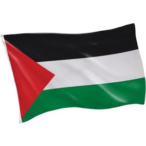 Evergreen Palestine Flag 3x5 flag Outdoor Double Sided, Nation Flags for Outside with Grommets, Palestinian Flag 3-Ply Banners for Garden Patio, Indoor Wall Decor for Room, Works with Standard Estate Flag Poles