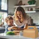 30 Pack 9x6x6 Large Gable Gift Boxes Brown Kraft Party Treat Boxes Disposable Lunch Box Togo for Treats Meals Cookies Favors Goodies Gifting Baked Goods