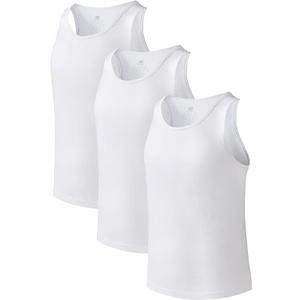 DAVID ARCHY Men's Tank Top Bamboo Rayon Undershirts Tank Shirt Moisture-Wicking A-Shirt for Men, 3 Pack Size L
