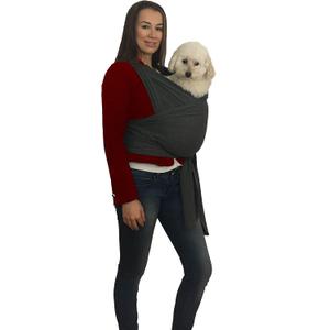 Pet Carrier Sling | Front | Adjustable Hands Free Front Facing Dog Pouch | Relieves Your Pet's Anxiety and Stress (Dark Grey)