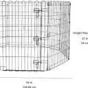 Amazon Basics Foldable Metal Exercise Dog Playpen, Indoor/Outdoor, Single Door, 8 Panels, 36 Inches, Medium, Black