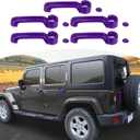 for Jeep JK Door Handle Cover Trim Purple for Jeep Wrangler JK 4DR 2007-2017 Purple Exterior Accessories 5pcs