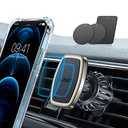 LISEN Upgraded Magnetic Phone Clip for Car - Ultra Strong 6 Magnets - Holder for 4-6.7 inch Smartphones (Gold)