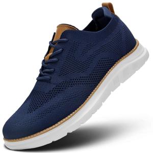 Mens Casual Dress Oxfords Shoes Fashion Mesh Work Business Walking Sneakers Comfortable Lightweight Soft Sole Size 39