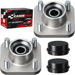 Golf Cart Front Wheel Hub Assembly for Club Car DS & Precedent 2003-Up, Club Car Front Wheel Bearing Hubs with Dust Cover, OEM# 102357701, 2PCS