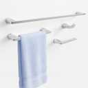 Mega Handles Prime Bath Suite Bath Hardware Kit Includes Hand Towel Bar, Bath Sheet Bar, Robe & Towel Hook & Toilet Paper Holder, Polished Chrome