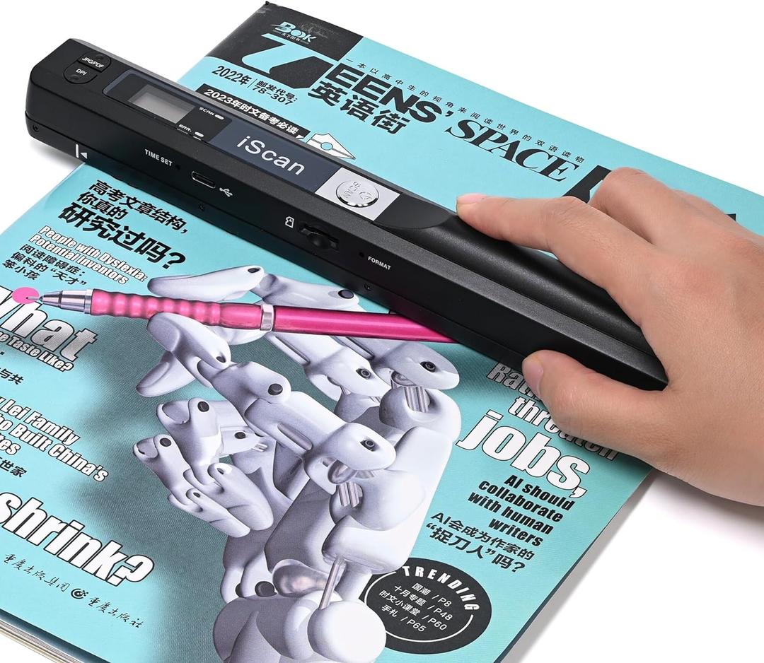 Portable Scanner, Handheld Photo Scanner, A4 Document Scanner for Picture Text Receipt Page in 300/600/900Dpi JPG PDF Format Hand Scanner Support USB Transfer Micro SD Card, No Driver Portable Scanner, Handheld Photo Scanner, A4 Document Scanner for Picture Text Receipt Page in 300/600/900Dpi JPG PDF Format Hand Scanner Support USB Transfer Micro SD Card, No Driver