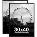Fisnish 30x40 Picture Frame Black 4 Pack, with HD Plexiglass Durable and Scratch-proof, Classic Poster Frame for Horizontal or Vertical Wall Mountin