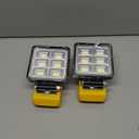 T-SUN Rechargeable LED Work Light, Portable Work Light Compatible with Dewalt 20V Battery, Cordless Flashlight Flood Light 52W 5200LM with USB &Type C Charger Port for Workshop, Garage Repair (2 Pack)