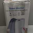 CWDOlROI Towel Warmer, 20L Large Towel Warmers for Bathroom, Towel Bucket Fits Up Two 40"X70" Oversized Towels, Bathrobes, Blankets, Towel Heater with LCD, 4 Timer Setting and Auto Shut Off(White)