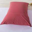 H HOUSEHOLD Super Soft Smooth King Size Pillowcases - Breathable Jersey Knit Fabric, King Size, Cool Touch for Better Sleep (Red, King Size 20" x 36")