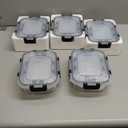 HOMBERKING 10 Pack Borosilicate Glass Meal Prep Containers with Locking Lids, Glass Food Storage Containers Set, Airtight Lunch Bento Boxes, BPA-Free & Leak Proof, 36oz & 14oz, Freezer, Oven Safe (Black)