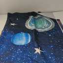 Outer Space Backdrop Starry Galaxy Banner for Baby Boys Girls Planet Theme Birthday Party, Ladvis 82.7"x59" Nebula Photography Background Photoshoot Decorations Photo Studio Props Cake Table Decor (Blue)