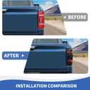 RAZPOY for RAM Tail Light Cover, Smoked Rear Light Lamp Guards Trim Compatible with Dodge RAM 2019-2024, Smoke Black (With Blind Spot Monitoring Sensors)