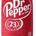 Dr Pepper Pillow – Soda Can Plush Pillow, Funny Gag Gift for Men & Women, Soft Decorative Cushion for Bedroom, Living Room & Couch, Square